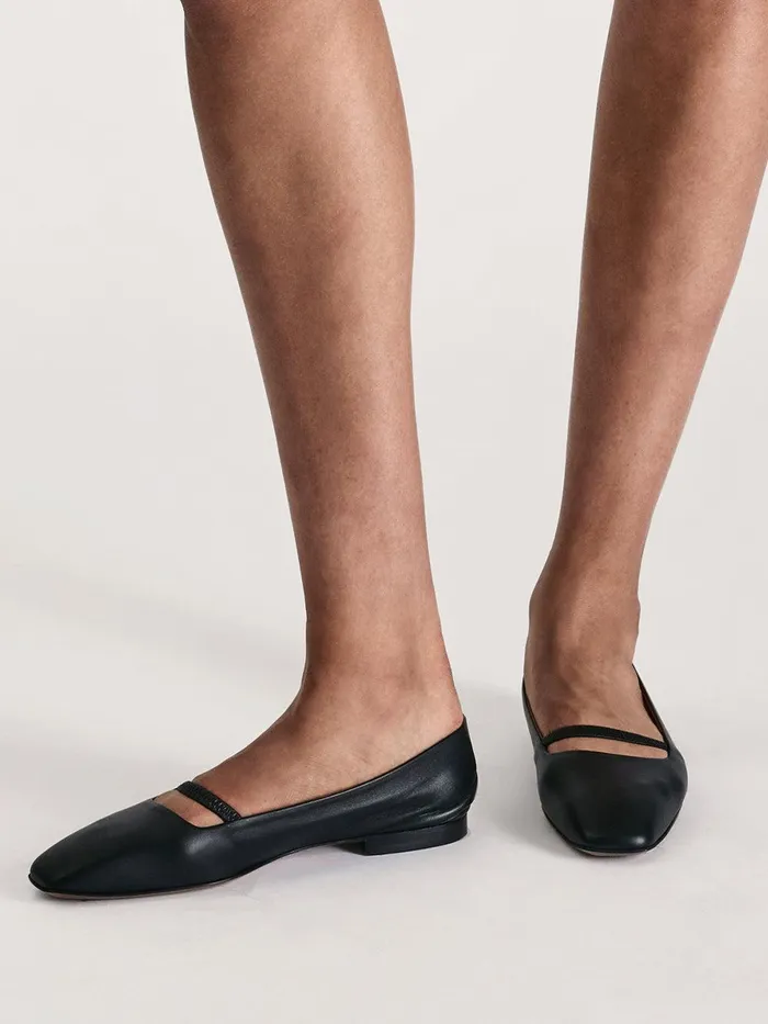 ATP Atelier Flats Loria Black Nappa Ballet Flats Black 8211 Women