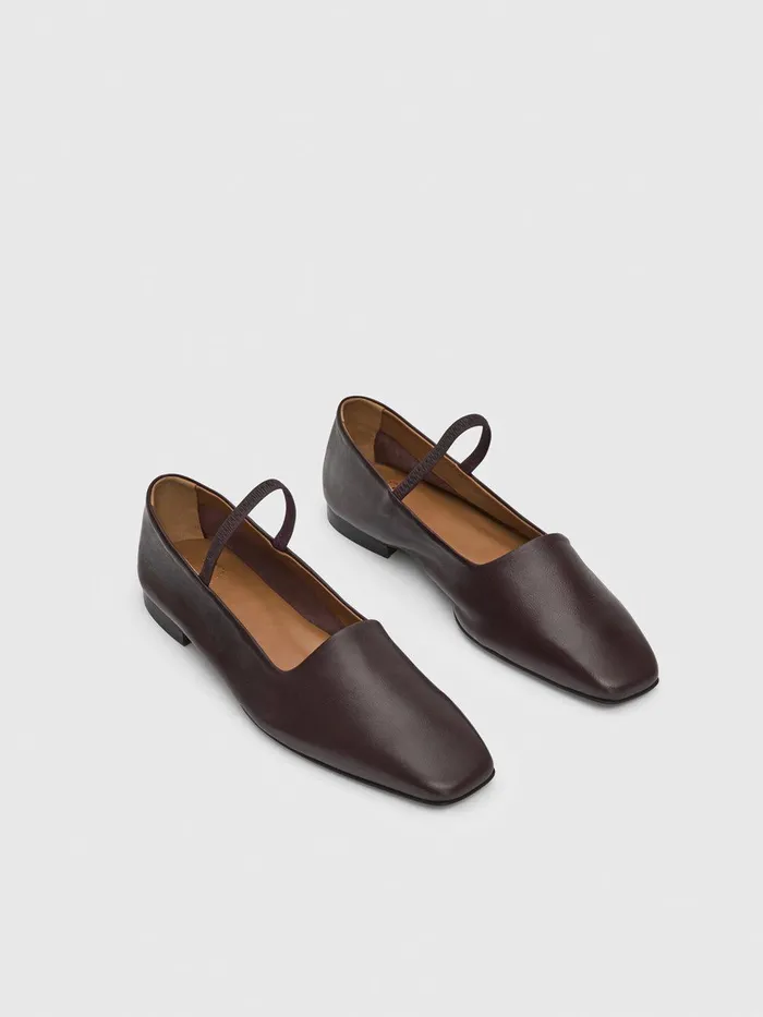 ATP Atelier Flats Petina Walnut Nappa Mary Jane Flats Walnut 8211 Women