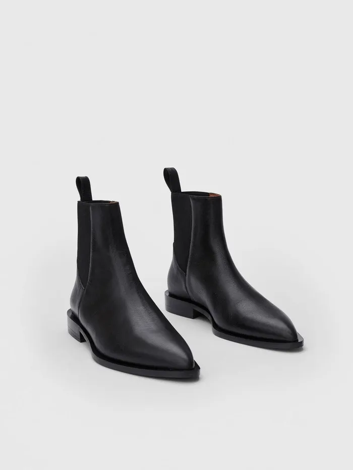 ATP Atelier Icon Shoes Lauro Black Leather Ankle Boots Black 8211 Women
