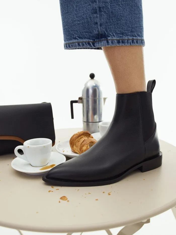 ATP Atelier Icon Shoes Lauro Black Leather Ankle Boots Black 8211 Women