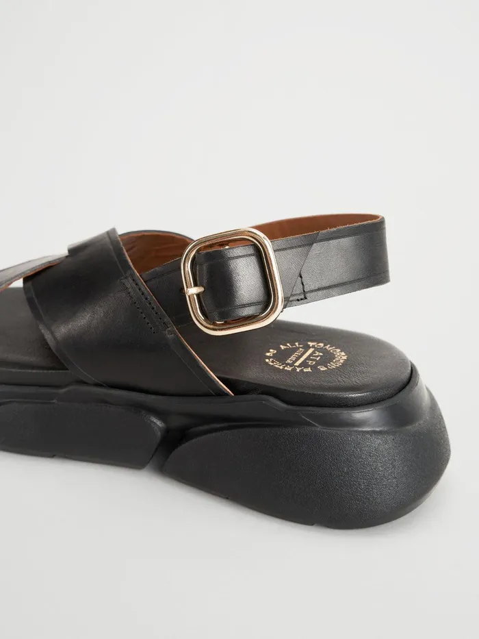 ATP Atelier Sandals Barisci Black Leather Chunky Sandals Black 8211 Women