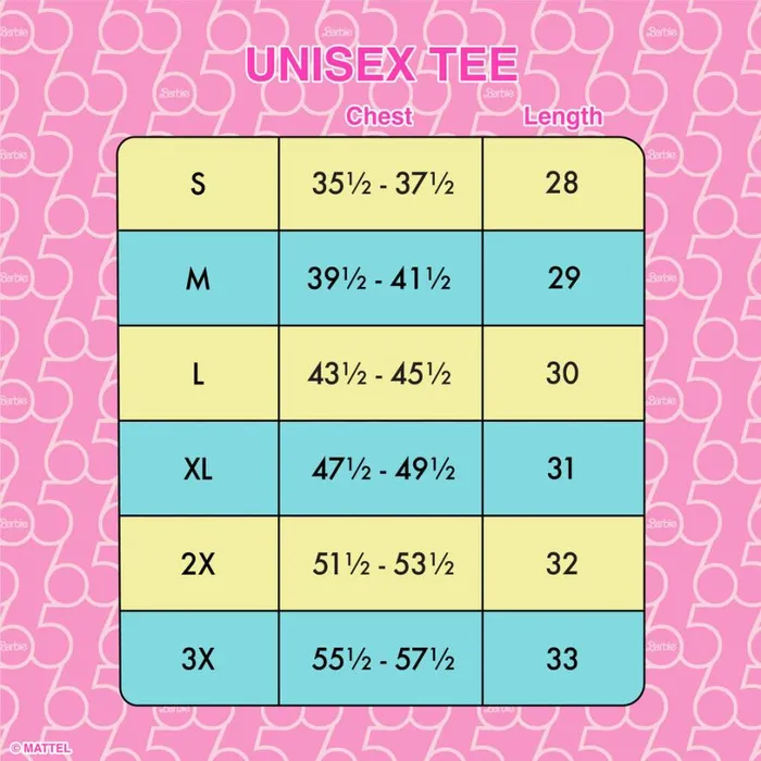 Barbie 65th Anniversary Tee Unisex Loungefly Apparel