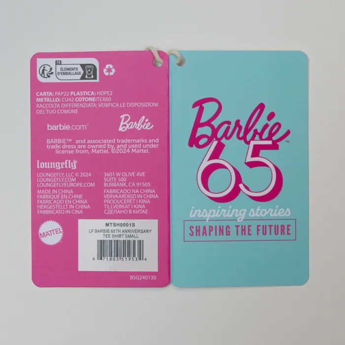 Barbie 65th Anniversary Tee Unisex Loungefly Apparel