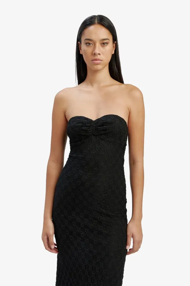 Bardot Day To Night Dresses Adoni Strapless Midi Dress In Black 8211 Women
