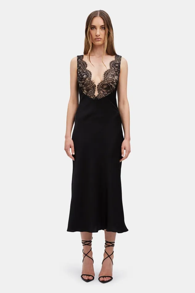 Bardot Day To Night Dresses Hayden Lace Slip Dress In Black 8211 Women