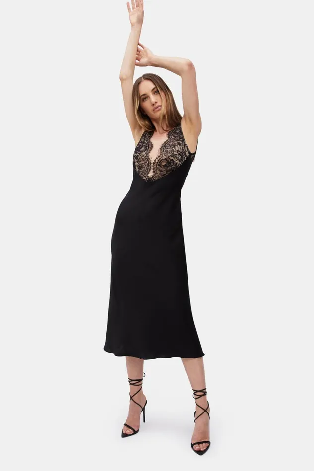 Bardot Day To Night Dresses Hayden Lace Slip Dress In Black 8211 Women Bardot Day To Night Dresses Hayden Lace Slip Dress In Black 8211 Women
