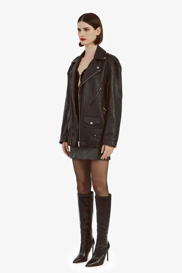 Bardot Jackets Oversized Leather Biker Jacket In Black 8211 Women Bardot Jackets Oversized Leather Biker Jacket In Black 8211 Women