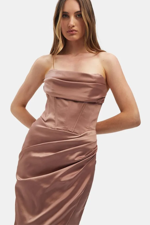 Bardot Occasion Dresses Jamila Corset Dress In Latte 8211 Women