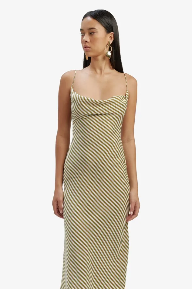 Bardot Occasion Dresses Olympia Stripe Slip Dress In Green Stripe 8211 Women Bardot Occasion Dresses Olympia Stripe Slip Dress In Green Stripe 8211 Women