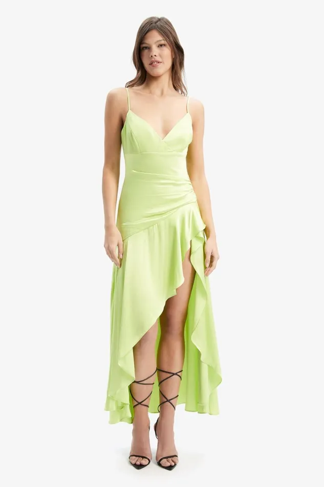 Bardot Occasion Dresses Sorella Midi Dress In Lime 8211 Women