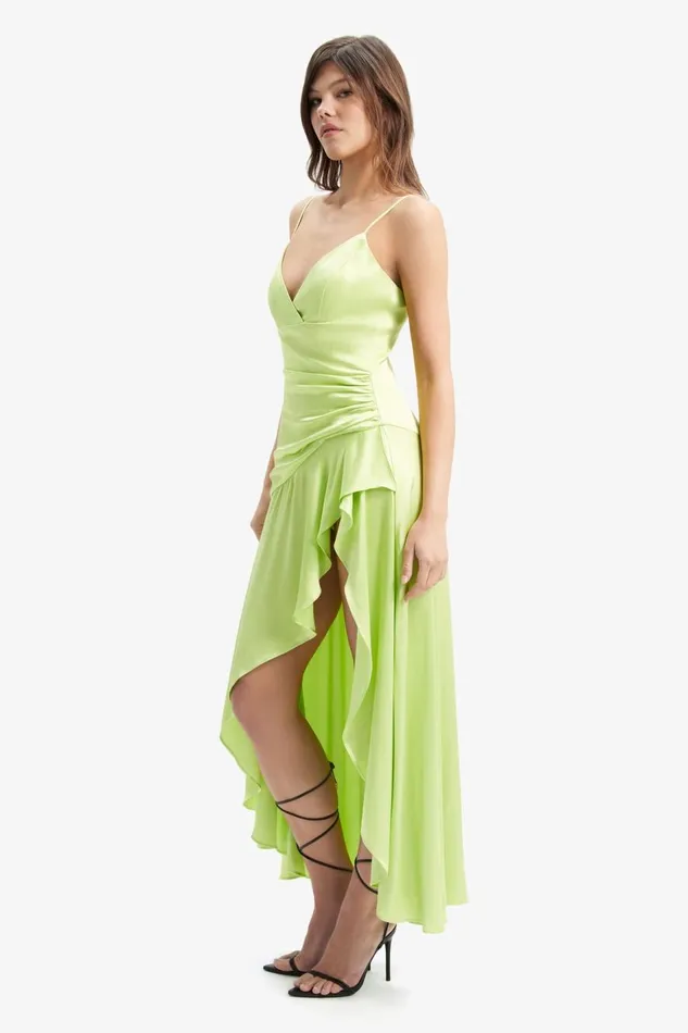 Bardot Occasion Dresses Sorella Midi Dress In Lime 8211 Women