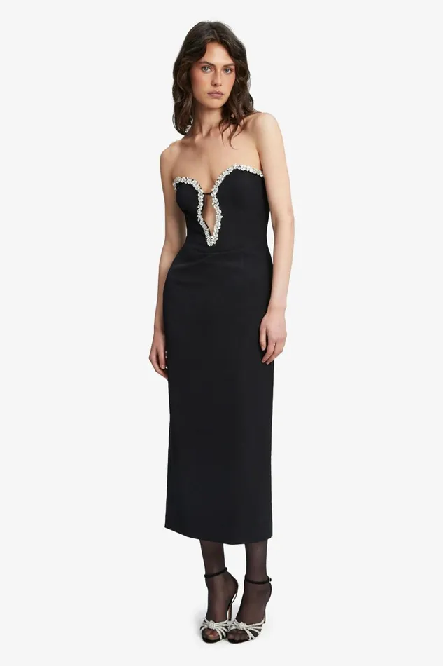 Bardot Party Dresses Eleni Diamante Midi Dress In Black 8211 Women Bardot Party Dresses Eleni Diamante Midi Dress In Black 8211 Women