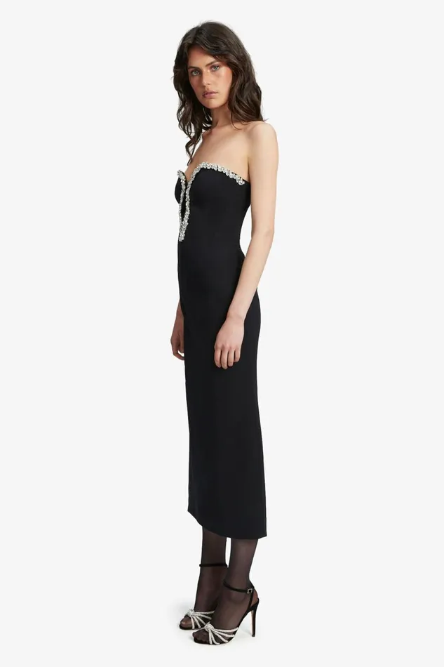 Bardot Party Dresses Eleni Diamante Midi Dress In Black 8211 Women Bardot Party Dresses Eleni Diamante Midi Dress In Black 8211 Women