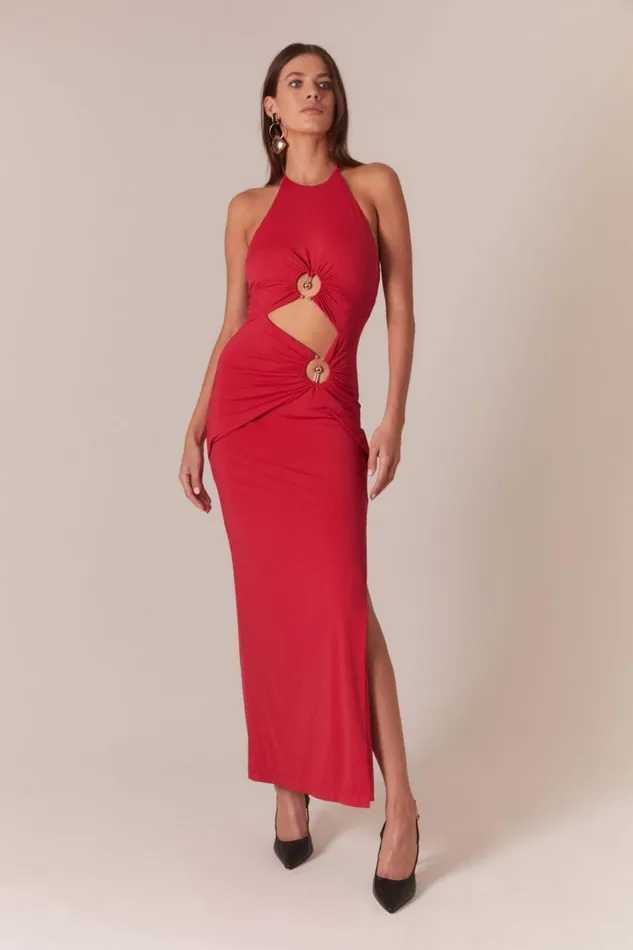 Bardot Party Dresses Neve Maxi Dress In Deep Red 8211 Women