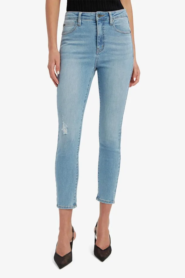 Bardot Skinny Jean Khloe Hi Crop Rip Jeans In Light Denim 8211 Women Bardot Skinny Jean Khloe Hi Crop Rip Jeans In Light Denim 8211 Women