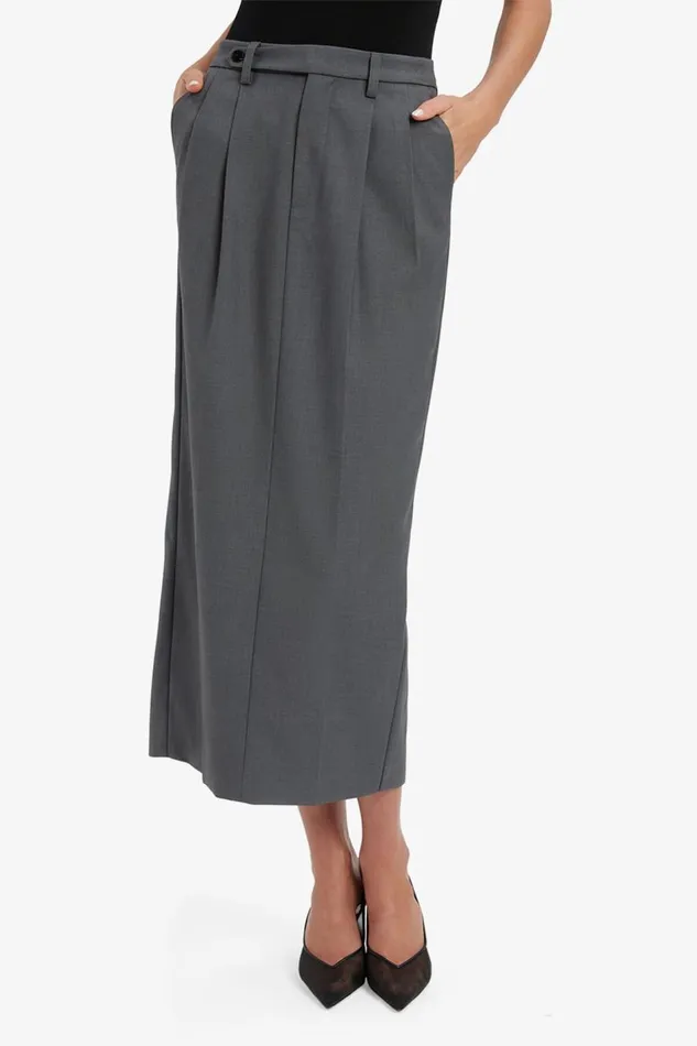 Bardot Skirts Amiah Mid Rise Maxi Skirt In Dark Grey 8211 Women Bardot Skirts Amiah Mid Rise Maxi Skirt In Dark Grey 8211 Women
