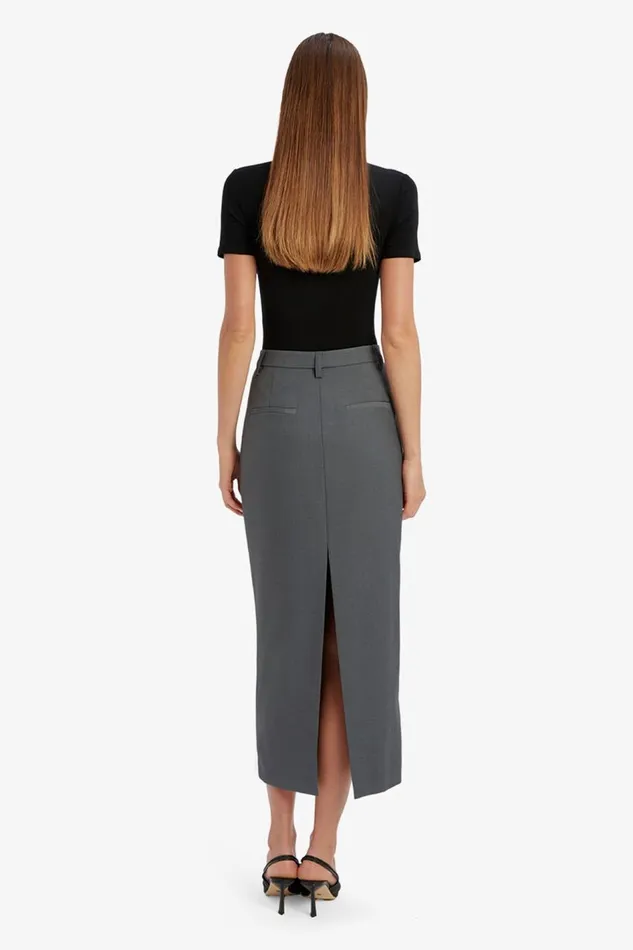 Bardot Skirts Amiah Mid Rise Maxi Skirt In Dark Grey 8211 Women Bardot Skirts Amiah Mid Rise Maxi Skirt In Dark Grey 8211 Women