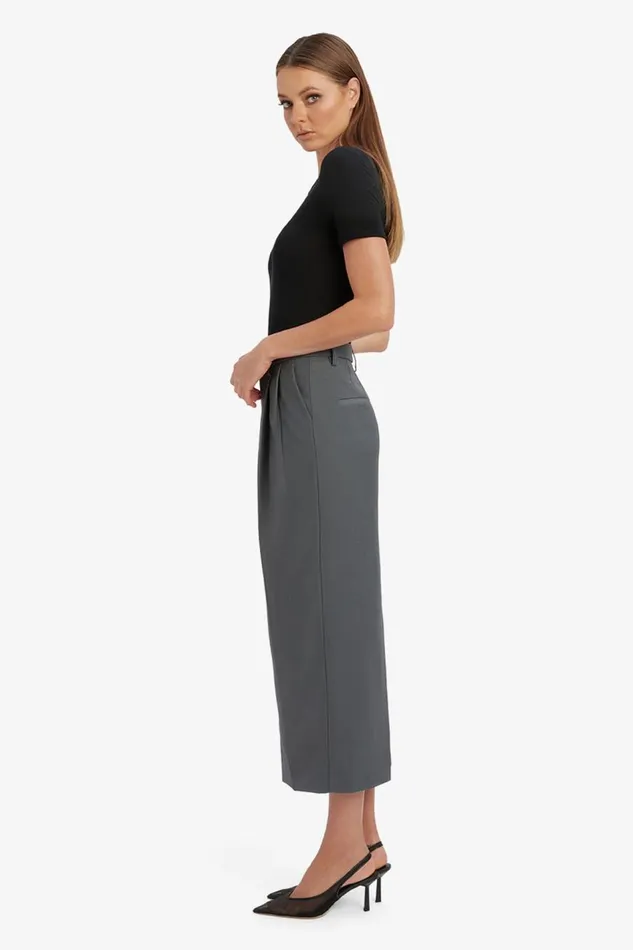 Bardot Skirts Amiah Mid Rise Maxi Skirt In Dark Grey 8211 Women Bardot Skirts Amiah Mid Rise Maxi Skirt In Dark Grey 8211 Women