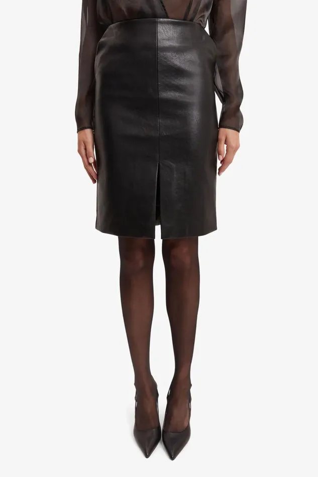Bardot Skirts Briar Vegan Leather Midi Skirt In Black 8211 Women