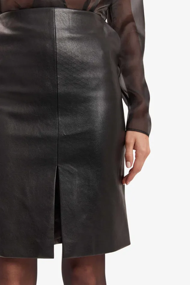 Bardot Skirts Briar Vegan Leather Midi Skirt In Black 8211 Women