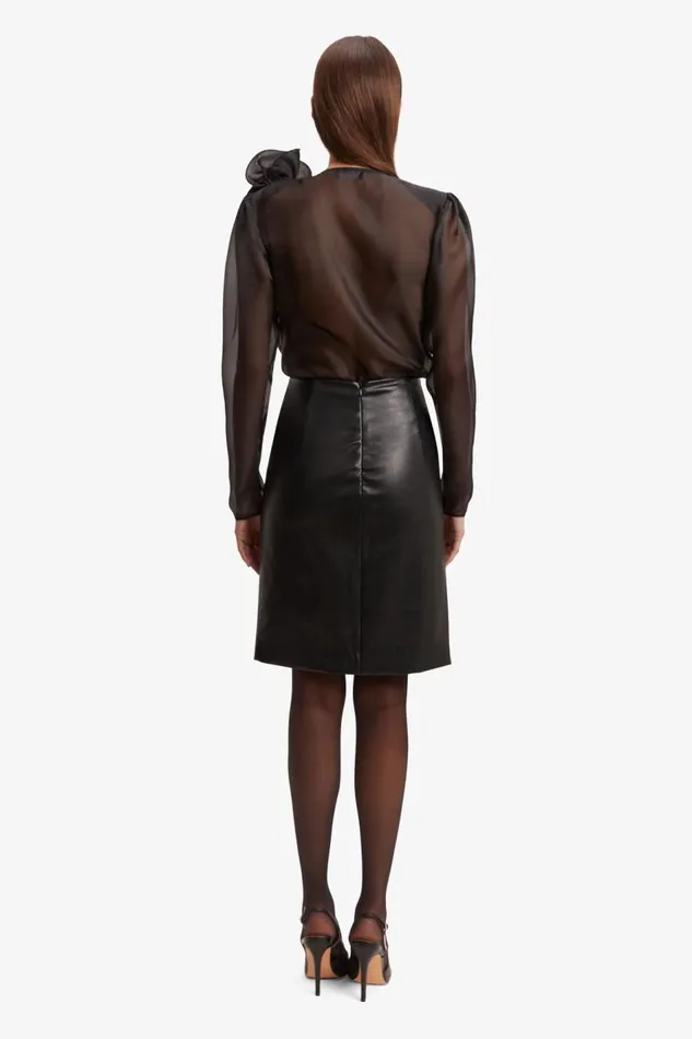 Bardot Skirts Briar Vegan Leather Midi Skirt In Black 8211 Women