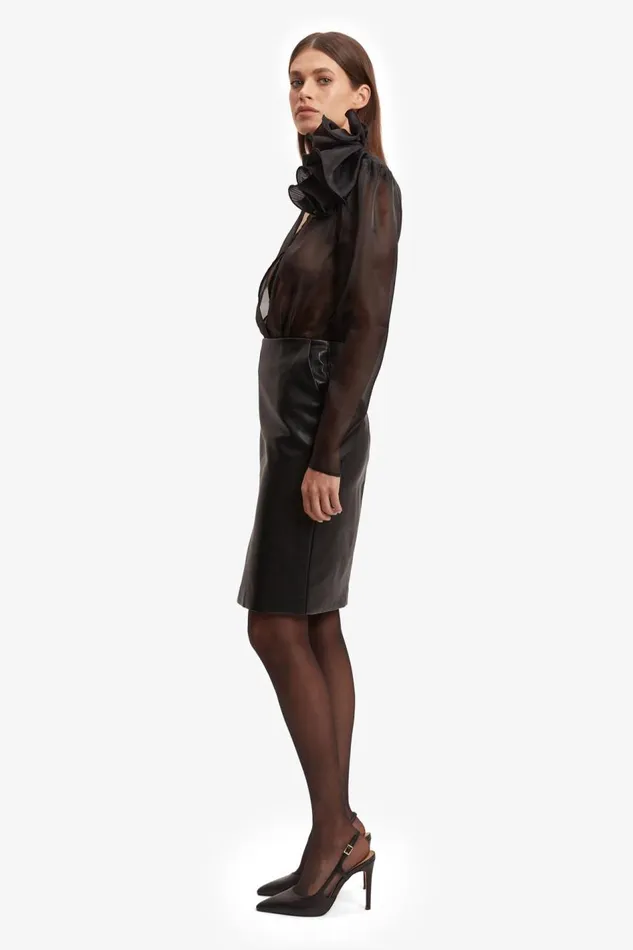 Bardot Skirts Briar Vegan Leather Midi Skirt In Black 8211 Women