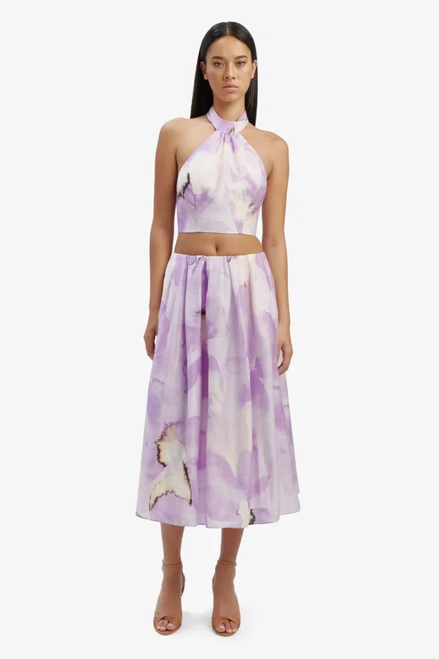 Bardot Skirts Leia Midi Skirt In Lavender Floral 8211 Women Bardot Skirts Leia Midi Skirt In Lavender Floral 8211 Women