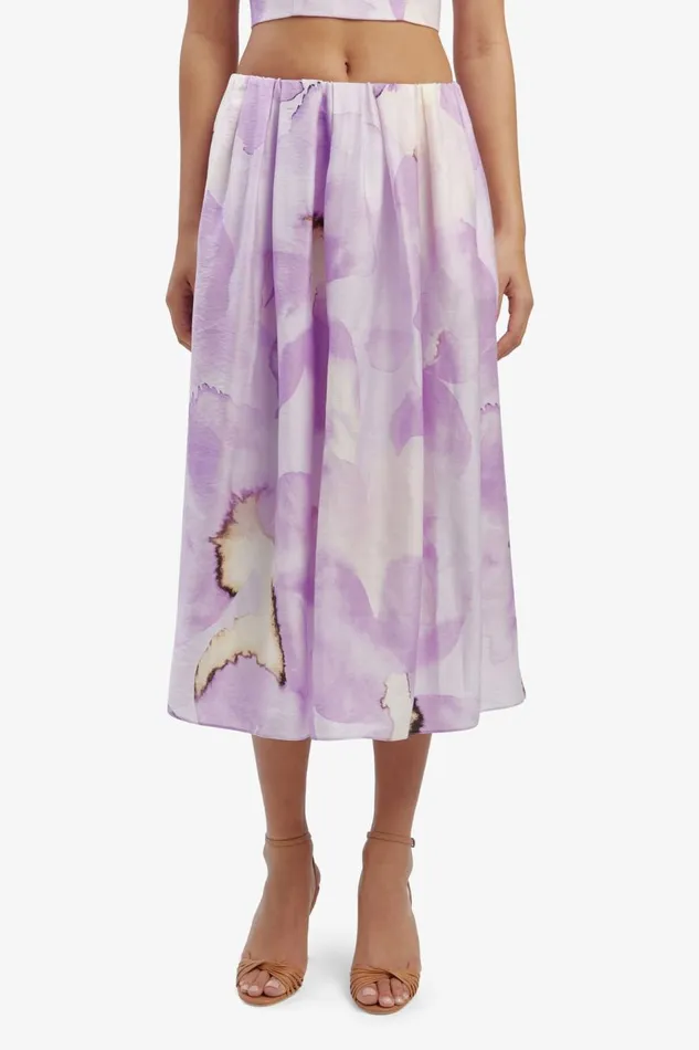 Bardot Skirts Leia Midi Skirt In Lavender Floral 8211 Women Bardot Skirts Leia Midi Skirt In Lavender Floral 8211 Women