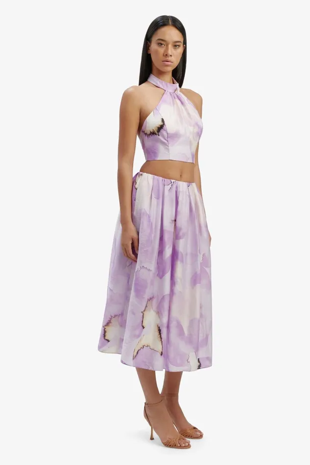 Bardot Skirts Leia Midi Skirt In Lavender Floral 8211 Women Bardot Skirts Leia Midi Skirt In Lavender Floral 8211 Women