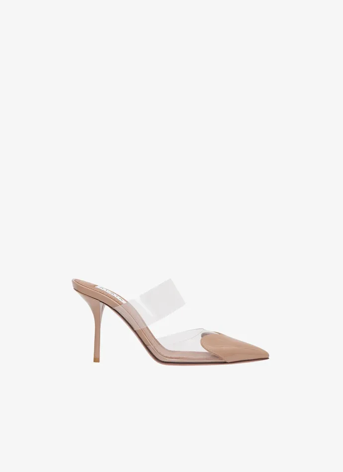 Beige LE COEUR MULES IN PATENT CALFSKIN Women Alaa Mules