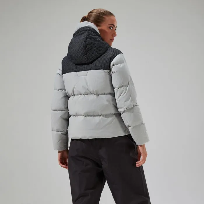 Berghaus Insulated Saffren Hooded Down Insulated Jacket 8211 GreyBlack 8211 Women
