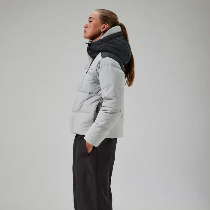 Berghaus Insulated Saffren Hooded Down Insulated Jacket 8211 GreyBlack 8211 Women