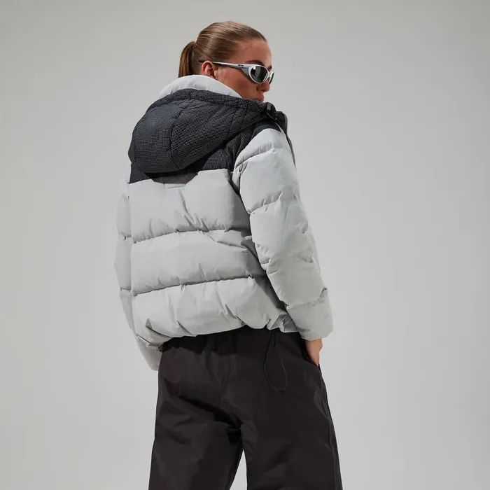 Berghaus Insulated Saffren Hooded Down Insulated Jacket 8211 GreyBlack 8211 Women