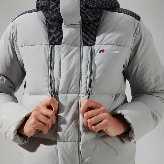 Berghaus Insulated Saffren Hooded Down Insulated Jacket 8211 GreyBlack 8211 Women