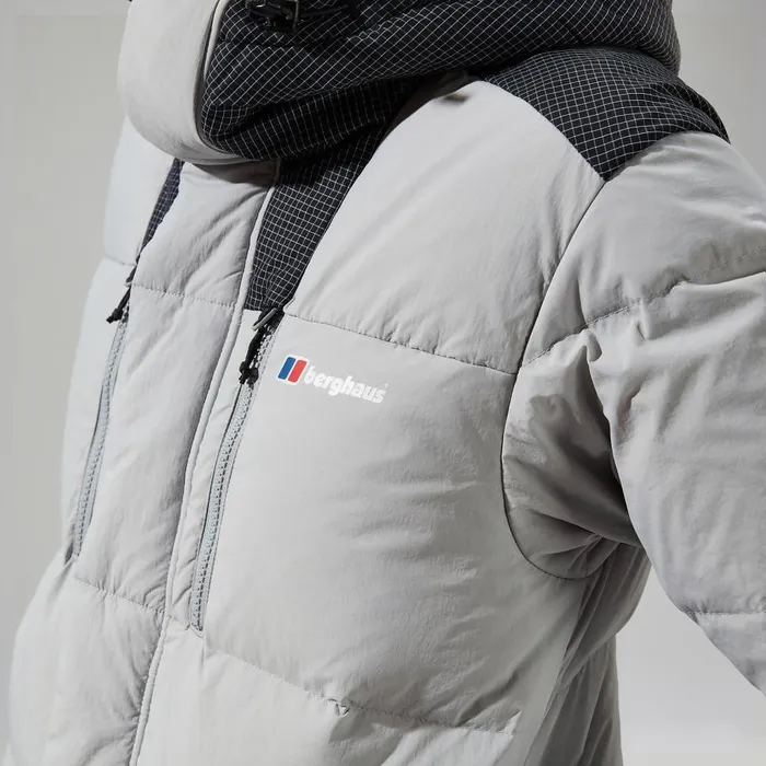 Berghaus Insulated Saffren Hooded Down Insulated Jacket 8211 GreyBlack 8211 Women