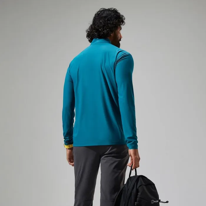Berghaus TShirts 247 Half Zip Long Sleeve Tech Tee 8211 Turquoise 8211 Men
