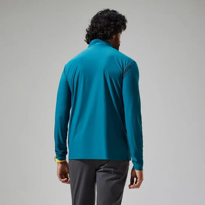 Berghaus TShirts 247 Half Zip Long Sleeve Tech Tee 8211 Turquoise 8211 Men