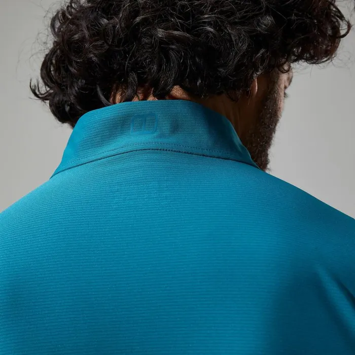 Berghaus TShirts 247 Half Zip Long Sleeve Tech Tee 8211 Turquoise 8211 Men