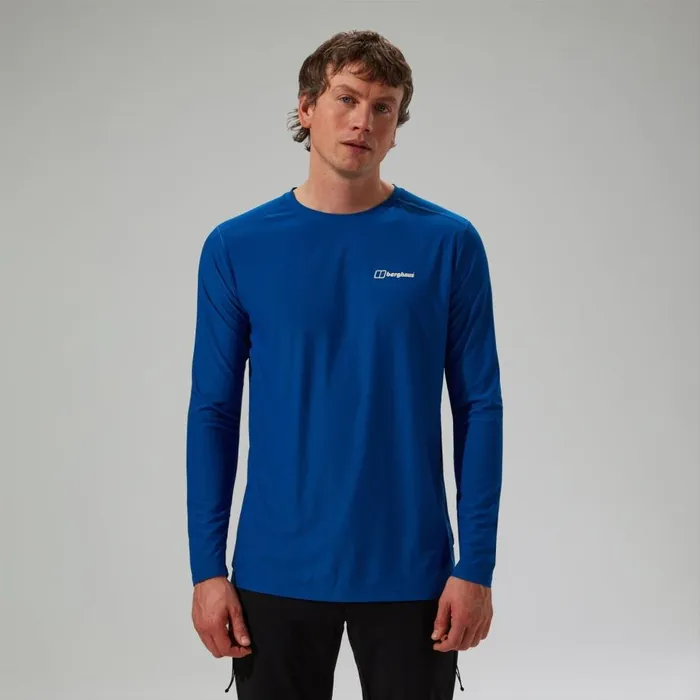 Berghaus TShirts 247 Crew Long Sleeve Tech Tee 8211 Blue 8211 Men