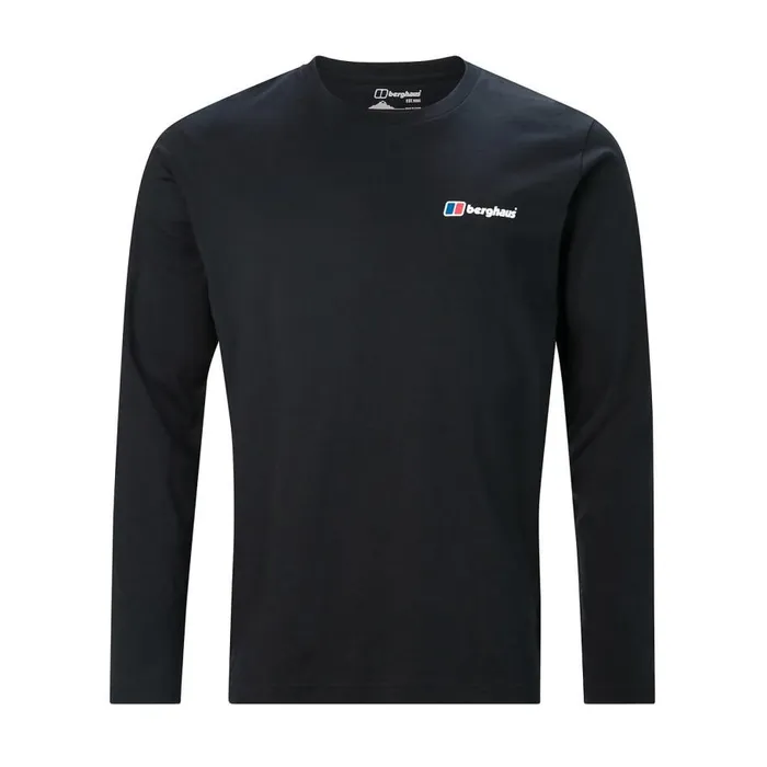 Berghaus TShirts Corporate Logo Long Sleeve TShirt 8211 Black 8211 Men