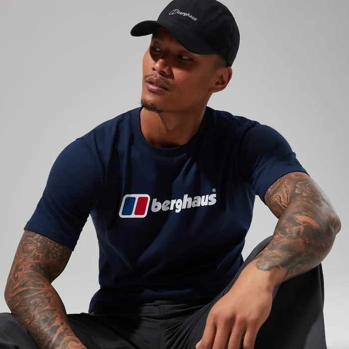 Berghaus TShirts Organic Big Classic Logo Tee Dark Blue 8211 Men