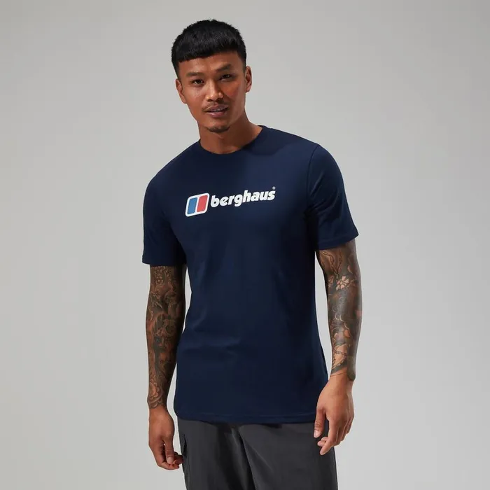 Berghaus TShirts Organic Big Classic Logo Tee Dark Blue 8211 Men Berghaus TShirts Organic Big Classic Logo Tee Dark Blue 8211 Men