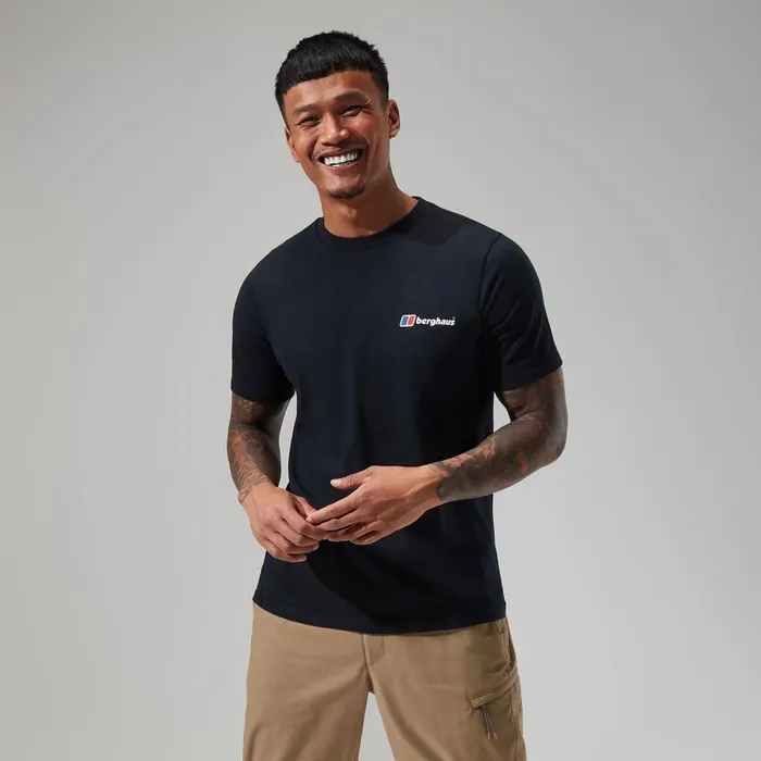 Berghaus TShirts Organic Front and Back Logo Tee Black 8211 Men