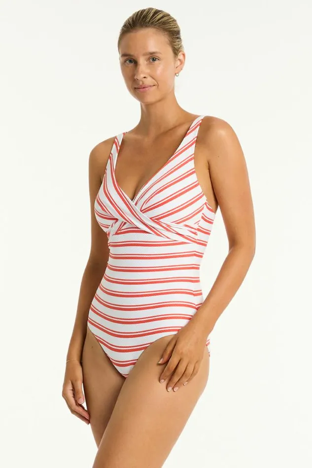 Biarritz Cross Front One Piece Biarritz Flame Women Sea Level One Pieces