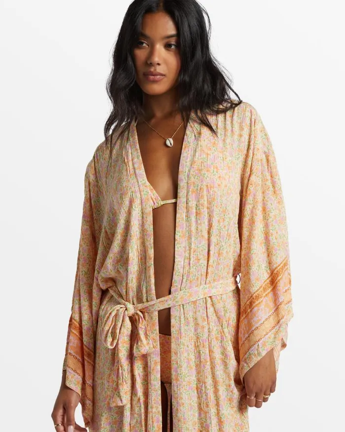 Billabong Cover Ups Head Over Heels Beach Kimono Pink Dream 8211 Women Billabong Cover Ups Head Over Heels Beach Kimono Pink Dream 8211 Women