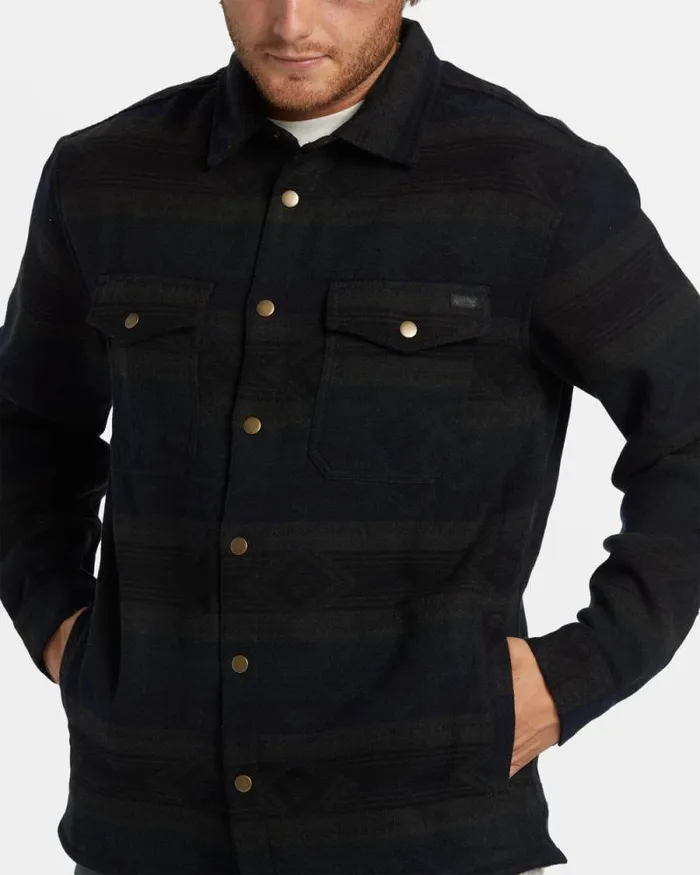 Billabong Flannels Lodge Long Sleeve Flannel Shirt Military 8211 Men Billabong Flannels Lodge Long Sleeve Flannel Shirt Military 8211 Men