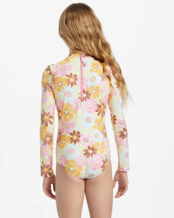 Billabong Girls039 Swim Girls Flower Power Bodysuit Surf Tee Multi 8211 Women Billabong Girls039 Swim Girls Flower Power Bodysuit Surf Tee Multi 8211 Women
