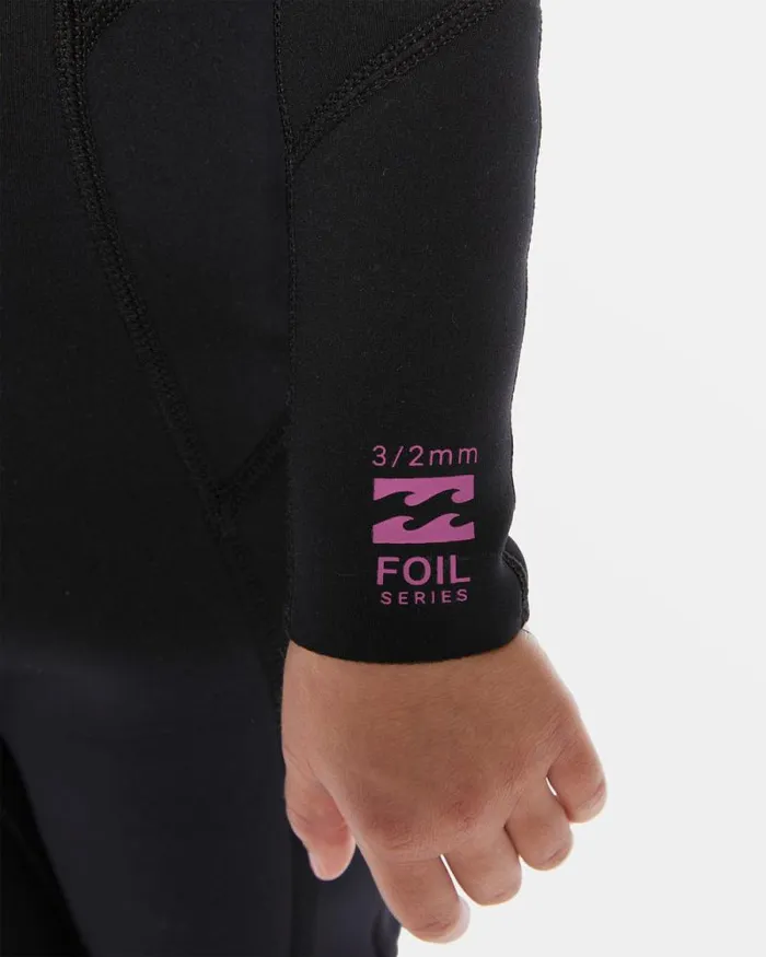 Billabong Girls039 Swim Toddler Girls 32mm Foil Back Zip Wetsuit Black Orchid 8211 Women Billabong Girls039 Swim Toddler Girls 32mm Foil Back Zip Wetsuit Black Orchid 8211 Women