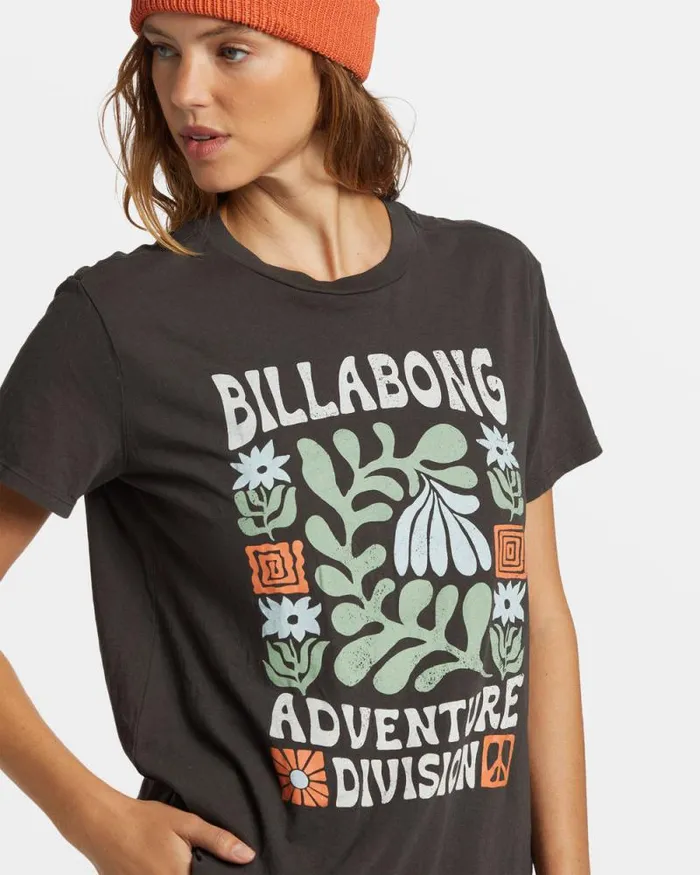 Billabong Graphic Tees and Tanks ADiv TShirt Off Black 8211 Women Billabong Graphic Tees and Tanks ADiv TShirt Off Black 8211 Women