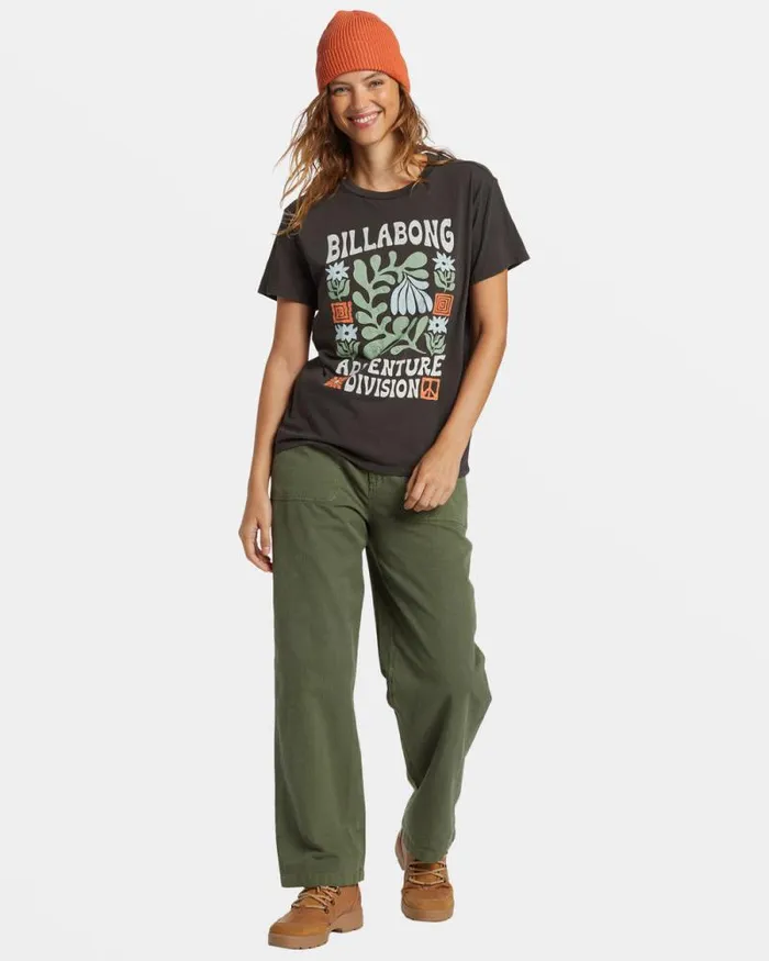 Billabong Graphic Tees and Tanks ADiv TShirt Off Black 8211 Women Billabong Graphic Tees and Tanks ADiv TShirt Off Black 8211 Women
